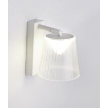 CHESTER: City Series LED Wall White 1 Switch Clear PS Shade Wall Lights