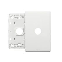Excel Life EM Series Grid & Plate 1 Gang Matt White