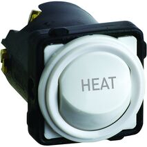 Excel Life - Engraved rocker switch mechanism 1 way duo 16AX 240V a.c. HEAT engraved white
