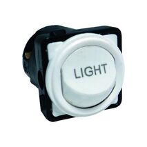 Excel Life - Engraved rocker switch mechanism 2 way 16AX 240V a.c. LIGHT engraved Matt White