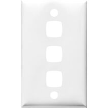 HPM Standard 3 Gang Rectangle Switch Cover Plate White