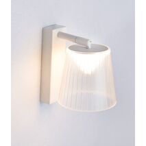 CHESTER: City Series LED Wall White 1 Switch Clear PS Shade Wall Lights