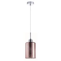 ESPEJO2: Interior Iron & Rose Gold Oblong Glass with Line Effect Pendant Lights