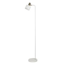 FLOTAR: Interior Cylinder Iron Shade with Antique Brass Highlight Floor Lamps