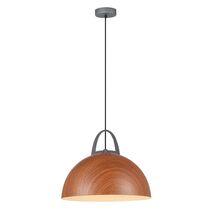 LEGNA: Retro Replica Wood Dome Shape Pendant Lights