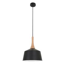 NORDIC: Modern Scandinavian Small Dome Shape Steel & Wood Pendant Lights