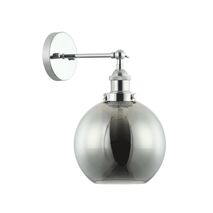 PESINI: Interior Swing Arm Glass with Antique Brass/ Chrome Highlight Wall Lights
