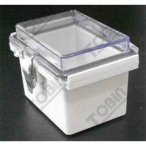 IP66 ABS Electrical Enclosure | Grey Body & Clear Hinged Lid | Durable & Robust | by Tobin