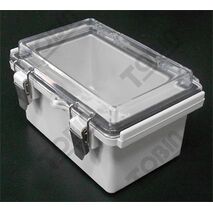 ABS Electrical Enclosure | IP66 Rated | Hinged Clear Lid | Grey Body | by Tobin
