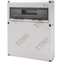 Din Enclosure 20 Pole | IP55 Rated | Durable Polyester | Includes 2 Pole Accessory Pan | by Tobin