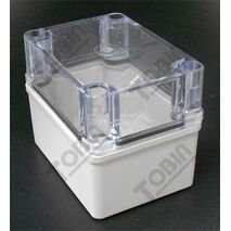 ABS Electrical Enclosure Box | IP66 Rated | Grey Body & Clear Screw Lid | by Tobin