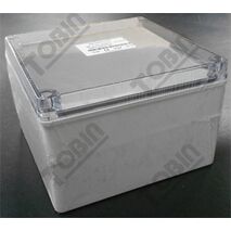 Polycarbonate Enclosure Box | IP66 Rated | Screw Mount with Clear Lid | Grey Body | by Tobin
