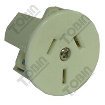 Panel Mount Unswitched Socket 10A | Flush Mount Design | White Color | by Tobin