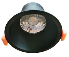 Class II 10w Tricolour Recessed LED Downlight Matt Black