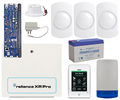 DAS RELIANCE XRPRO Security Kit | Metal Housing PCB | 3 GUARDALL Motion Detectors | Combo Siren & Piezo Sounder | by Dicker Data