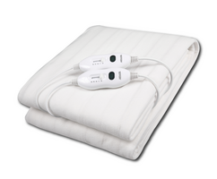 Double Fitted Electric Blanket | 3 Heat Settings | Overheat Protection & Detachable Controller | White by GAF
