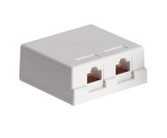 Surface Mount Box 2 Way Cat6 RJ45