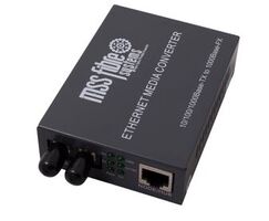 Media Converter 1000B-T to 1000B-LX | 1300NM | 2KM Range | ST Connector by Unspecified
