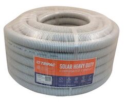 Tripac Heavy Duty PVC Solar Corrugated Conduit Grey 32mm X 25m