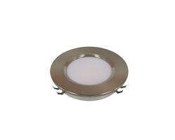 Cabinet Light 3w Satin Chrome Tri Color Cutout 57mm