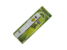 4 Way Powerboard for TV & Entertainment Devices | Eco-Friendly Design | 4 Outlets | GTS