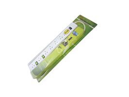 6 Way Powerboard for TV & Entertainment Devices | Eco-Friendly Design | 6 Outlets | GTS