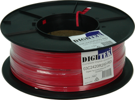 Digitek Figure 8 24 Strand/0.20mm 250m Reel - Red - 03C2420R250-RD