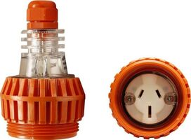 3 Flat Pin Extension Socket - 15Amp GREY - IP/SCO1P15F/GRY