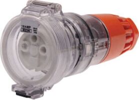 3 Round Pin Extension Socket - 20 Amp - IP/SCO3P20R