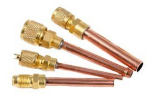 Schrader Union  - 1/4SCHR   X3/16  CU tailc/w Tool Cap &  Core