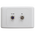 Satellite/TV Outlet Plate with FM Power Pass