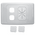 2 Way Outlet Plate with Cable Management including 2 Blank Inserts