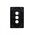 Puma - Switch Plate Vertical 3 Gang (Less Mech)  Black x10 - PUSWPV3GBK