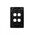 Puma - Switch Plate Vertical 4 Gang (Less Mech)  Black x10 - PUSWPV4GBK