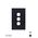 Clouded Leopard -u00a0Switch Plate Vertical 3 Gang (Less Mech)  Matt White x10 - CLSWPV3GMW