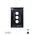 Clouded Leopard -u00a0Switch Plate Vertical 3 Gang (Less Mech)  Matt White x10 - CLSWPV3GMW