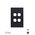 Clouded Leopard -u00a0Switch Plate Vertical 4 Gang (Less Mech)  Matt Black  x10 - CLSWPV4GMBK
