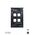 Clouded Leopard -u00a0Switch Plate Vertical 4 Gang (Less Mech)  Matt White x10 - CLSWPV4GMW