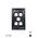 Clouded Leopard -u00a0Switch Plate Vertical 5u00a0Gang (Less Mech)  Matt Black  x10 - CLSWPV5GMBK