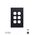 Clouded Leopard -u00a0Switch Plate Vertical 6u00a0Gang (Less Mech)  Matt Black  x10 - CLSWPV6GMBK