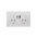 Flat Cat - Power Point Fully Integrated Dual USB Charger (Type A & C) Auto Switched  Matt White x1 - FLPP2USBAUMW