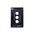 Leopard - Switch Plate Vertical 3 Gang (Less Mech)  Black x10 - LESWPV3GBK