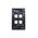 Leopard - Switch Plate Vertical 4 Gang (Less Mech)  Black x10 - LESWPV4GBK