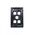 Leopard -u00a0Switch Plate Vertical 5 Gang (Less Mech)  Black x10 - LESWPV5GBK
