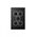 Snow Leopard.-u00a0Switch Vertical 5 Gang 16AX/20A 250V~, White Cover, White Grid  Black/Black x5 - SNSWV5GBB