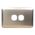 Switch 2 Gang Elite Silver Cover
