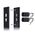 Glass Two Gang Switch With Built-In LED Push Button Black