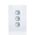 Glass Three Gang Switch With Built-In LED Push Button