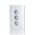 Glass Three Gang Switch With Built-In LED Push Button