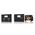 Glass Double GPO With Built-In LED Push Button Switch Black